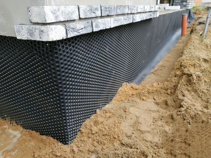 Membrane Application on Foundation